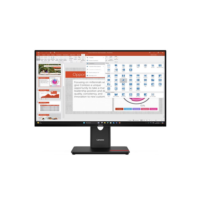 MONITOR LENOVO THINKVISION T27-40 27 PULGADAS FHD IPS HDMI DP VGA USBC-B-A - 1