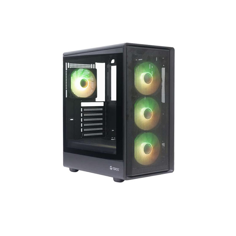 CASE GAMER TEROS TE-1323G ITX MATX ATX 3.5 Y 2.5 PULGADAS NEGRO SIN FUENTE - 1