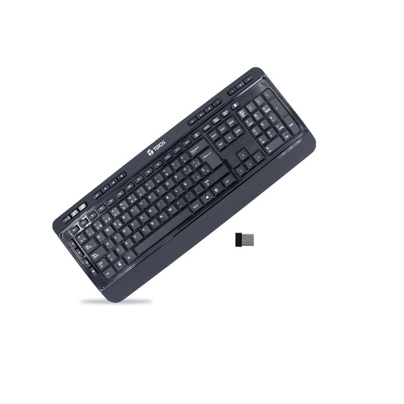 TECLADO INALAMBRICO TEROS TE-4074CS 2.4GHZ USB NEGRO - 1