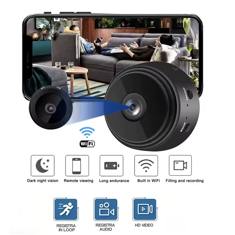 CAMARA A9 MINI CAMARA WIFI AUDIO RANURA MICROSD HD - 2