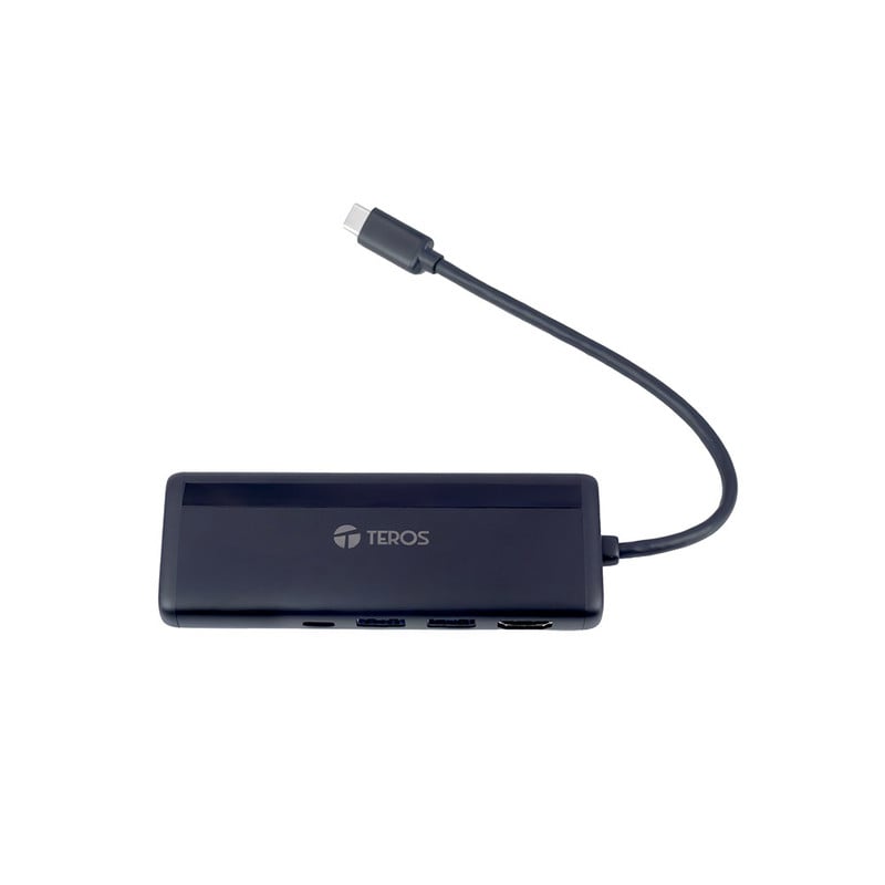 ADAPTADOR USB TIPO C A 7 EN 1 TEROS TE-7134N GEN 3 RJ45 HDMI USB SD - 1