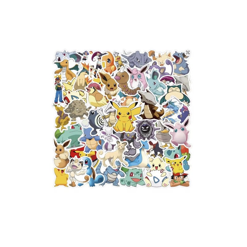 PEGATINAS POKEMON X-179 53 UNIDADES 6CM X 6CM - 1