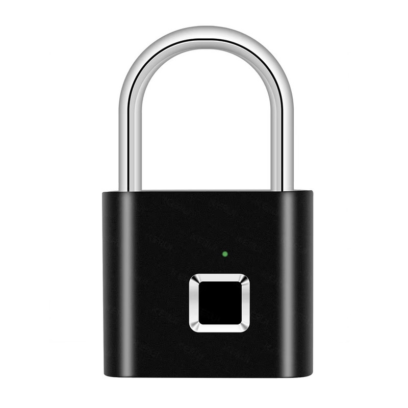CANDADO HUELLA DIGITAL CON CARGA USB SIN LLAVE ANTIRROBO 10 HUELLAS - 1