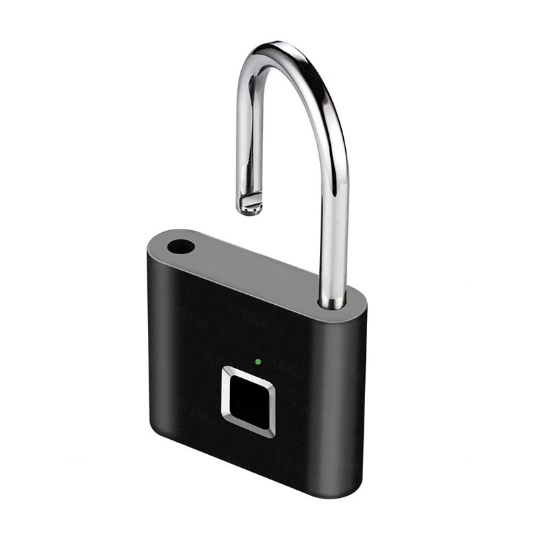 CANDADO HUELLA DIGITAL CON CARGA USB SIN LLAVE ANTIRROBO 10 HUELLAS - 2