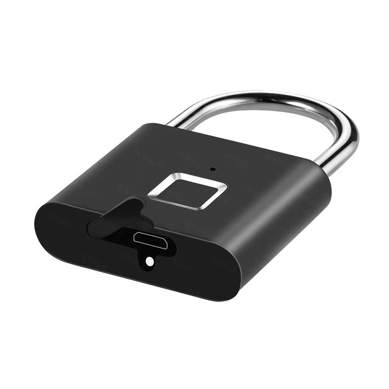 CANDADO HUELLA DIGITAL CON CARGA USB SIN LLAVE ANTIRROBO 10 HUELLAS - 3