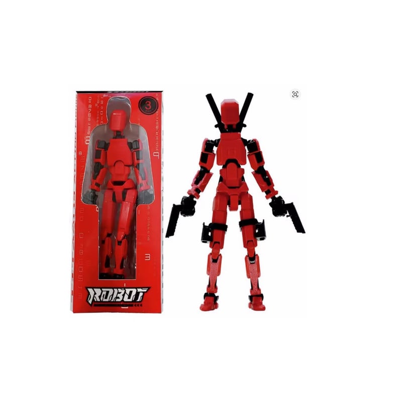 MUÑECO ARTICULADO TITAN T13 DUMMY FIGURA DE ACCION ROJO - 2