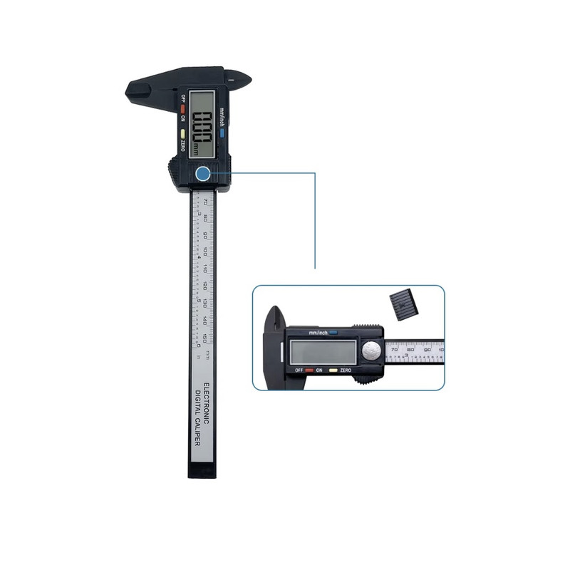 CALIBRADOR DIGITAL ELECTRONICO VERNIER 150 MM FIBRA DE CARBONO - 1