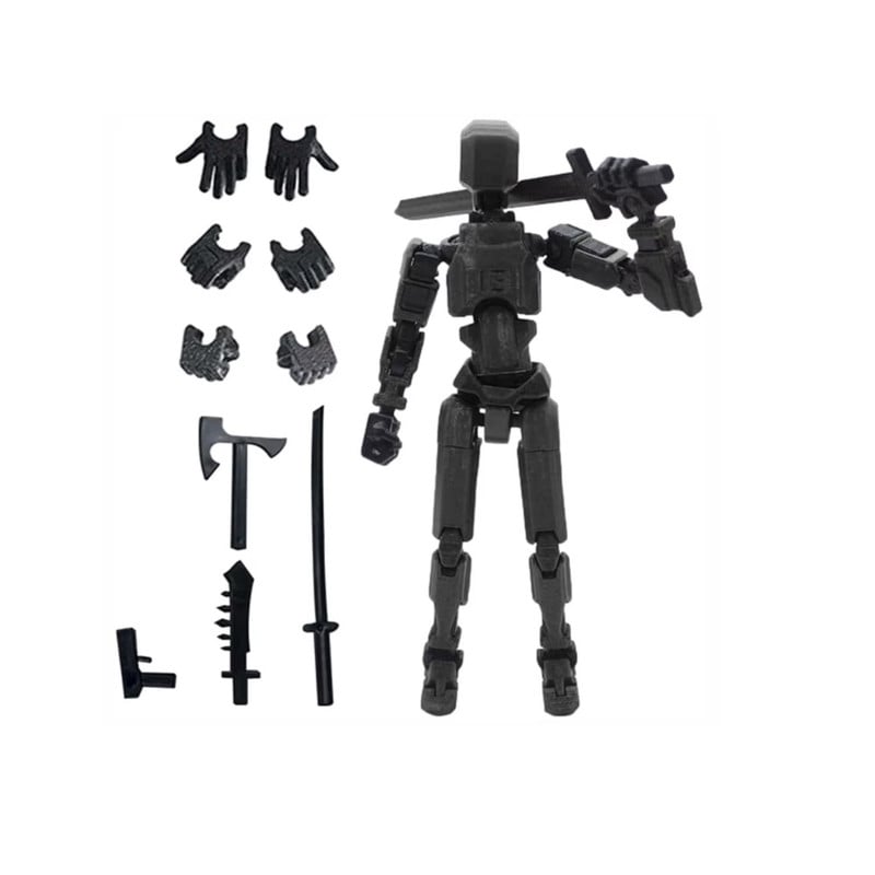 MUÑECO ARTICULADO TITAN T13 DUMMY FIGURA DE ACCION NEGRO - 1