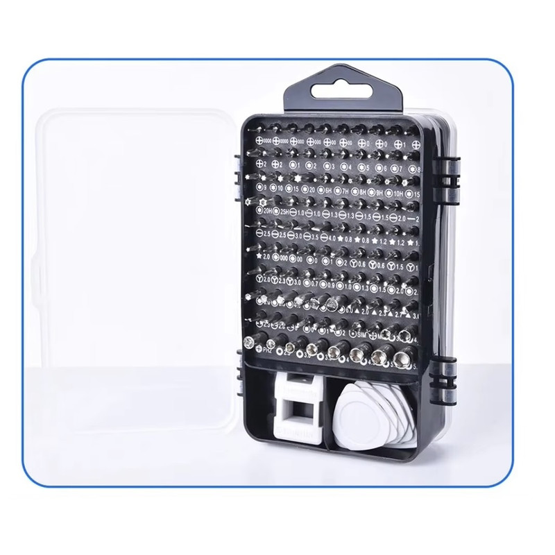 JUEGO DE DESTORNILLADORES DE PRECISIÓN 115 EN 1 PARA PC NEGRO - 4