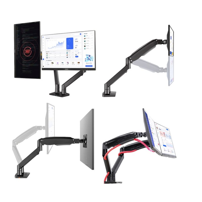 BRAZO SOPORTE TEROS TE-7114 TE7114 PARA 2 MONITORES DE 22 A 32 PULGADAS - 1