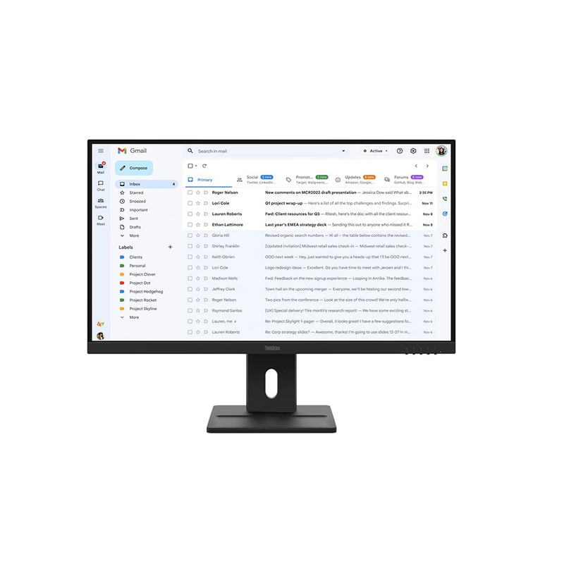 MONITOR LENOVO THINKVISION E27-40 27 PULGADAS WLED FHD IPS HDMI DP VGA PARLANTES - 1