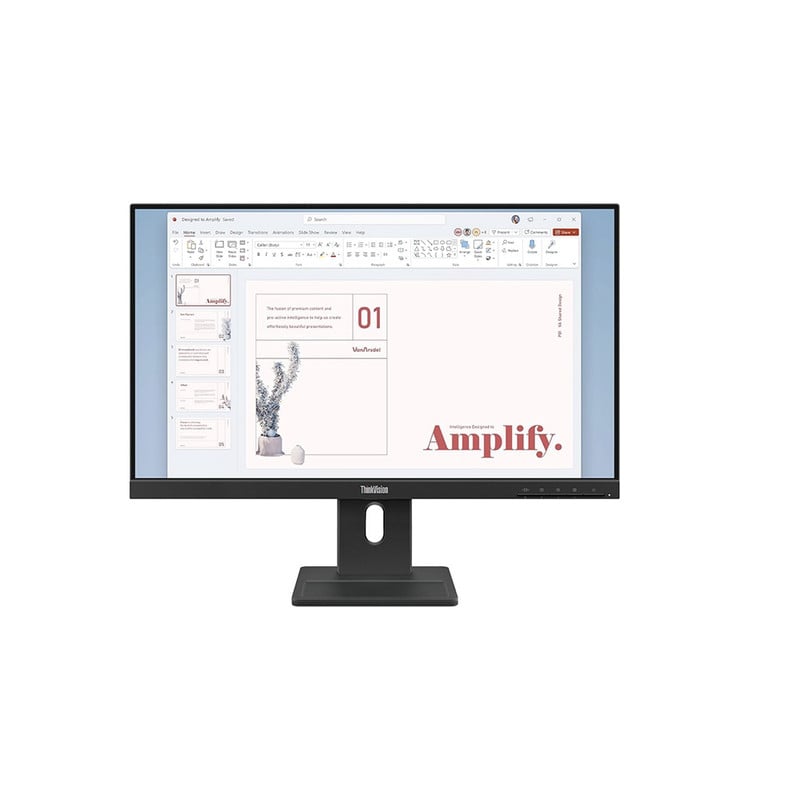 MONITOR LENOVO THINKVISION E24-40 23.8 PULG WLED FHD IPS HDMI DP VGA PARLANTES 2WX2 - 1