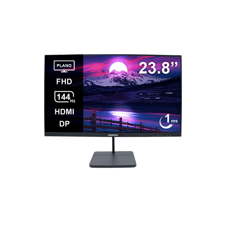 MONITOR ADVANCE ADV-2454S 23.8 PULG FHD IPS 144HZ 1MS HDMI DP AUDIO OUT PARLANTES - 1