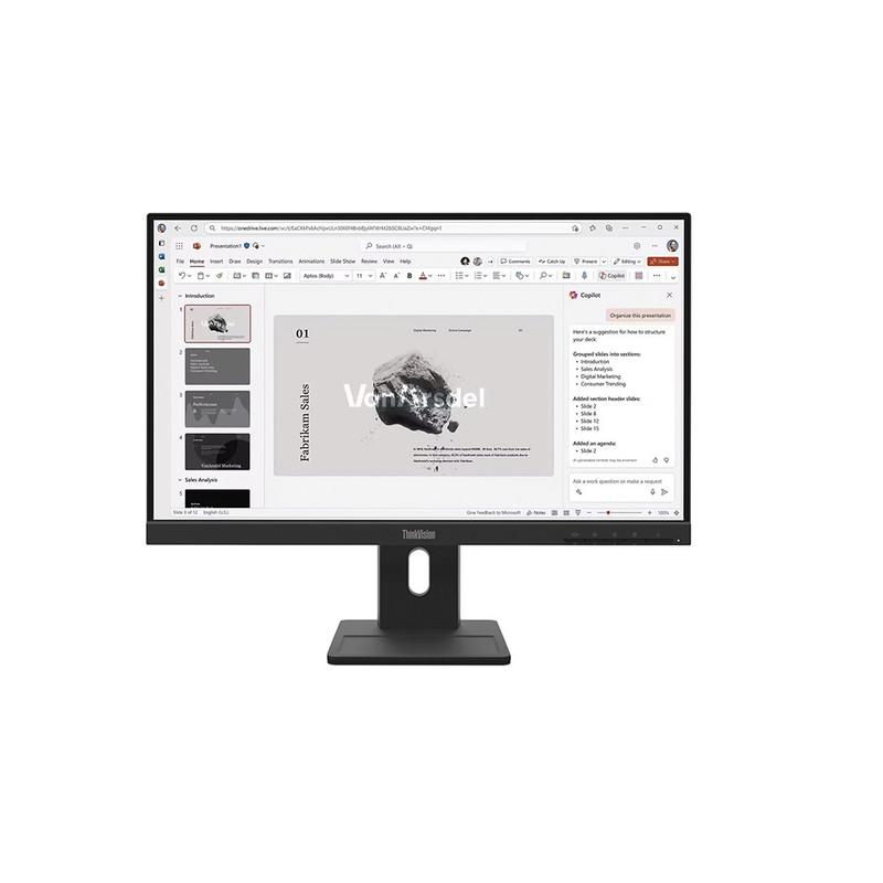 MONITOR LENOVO THINKVISION E22-40 21.5 PULG 1920X1080 WLED IPS HDMI DP VGA - 1