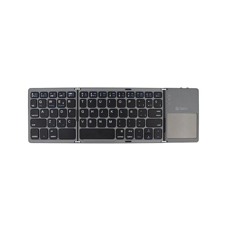 TECLADO INALÁMBRICO PLEGABLE TEROS TE-4075S BT 3.0 GRIS - 1