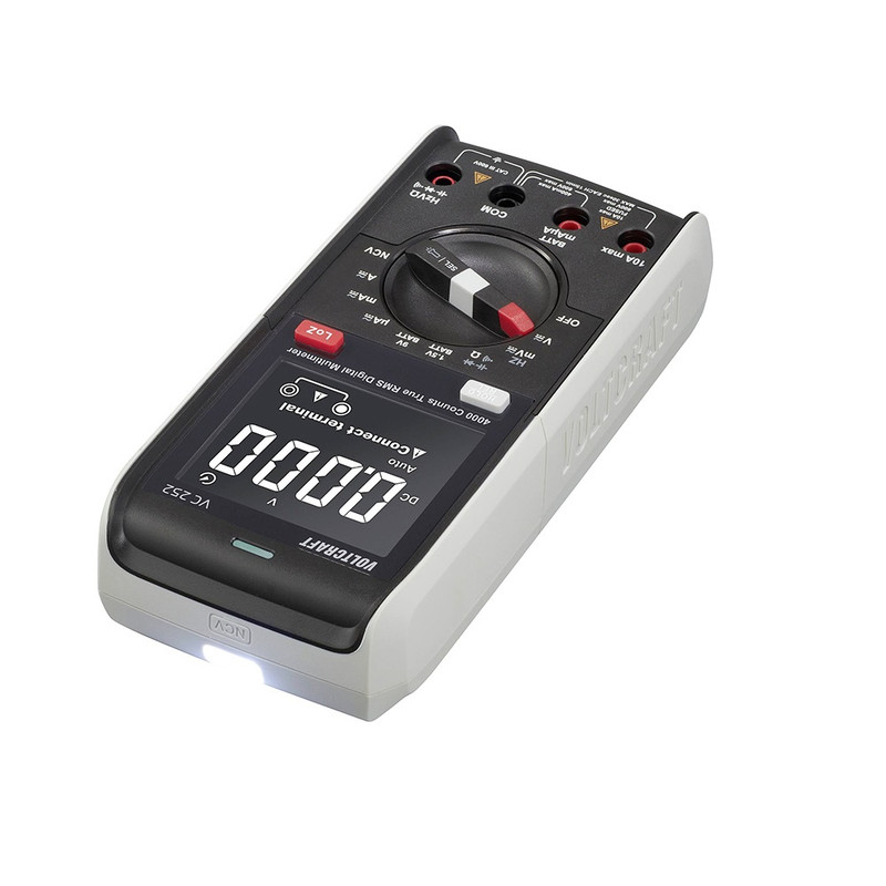 MULTIMETRO VOLTCRAFT VC252 DIGITAL TRUE RMS LOZ CAT III 600 V PANTALLA CUENTA 4000 - 1