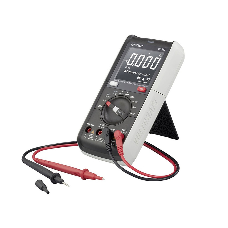 MULTIMETRO VOLTCRAFT VC252 DIGITAL TRUE RMS LOZ CAT III 600 V PANTALLA CUENTA 4000 - 3