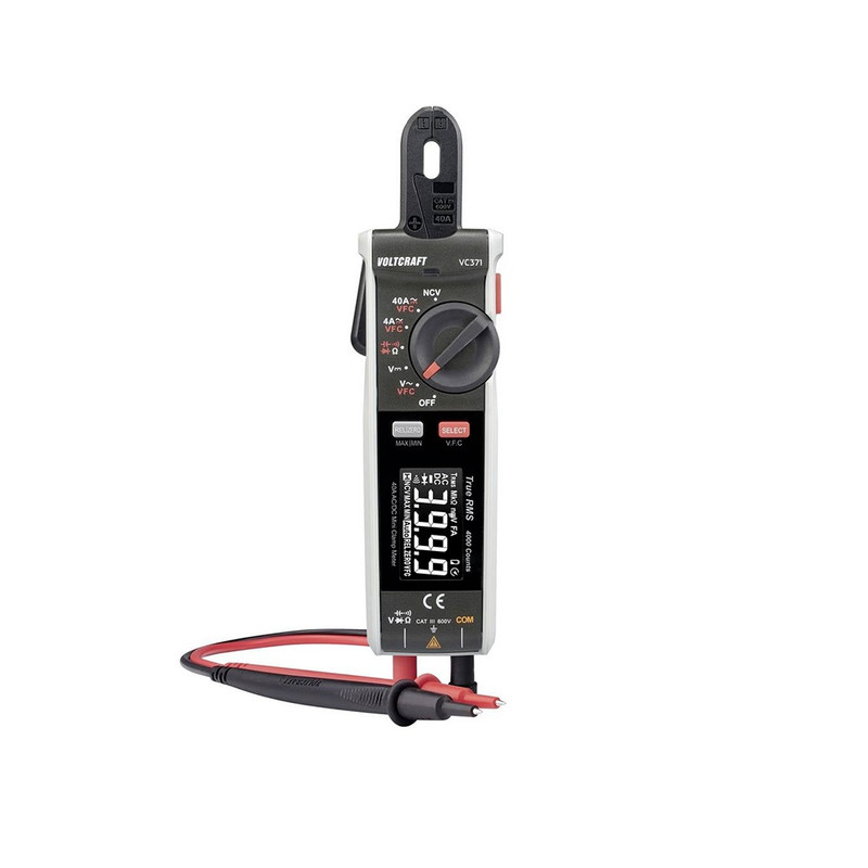 PINZA AMPERIMÉTRICA VOLTCRAFT VC-371 DIGITAL CAT III 600 V PANTALLA CUENTA 4000 - 1
