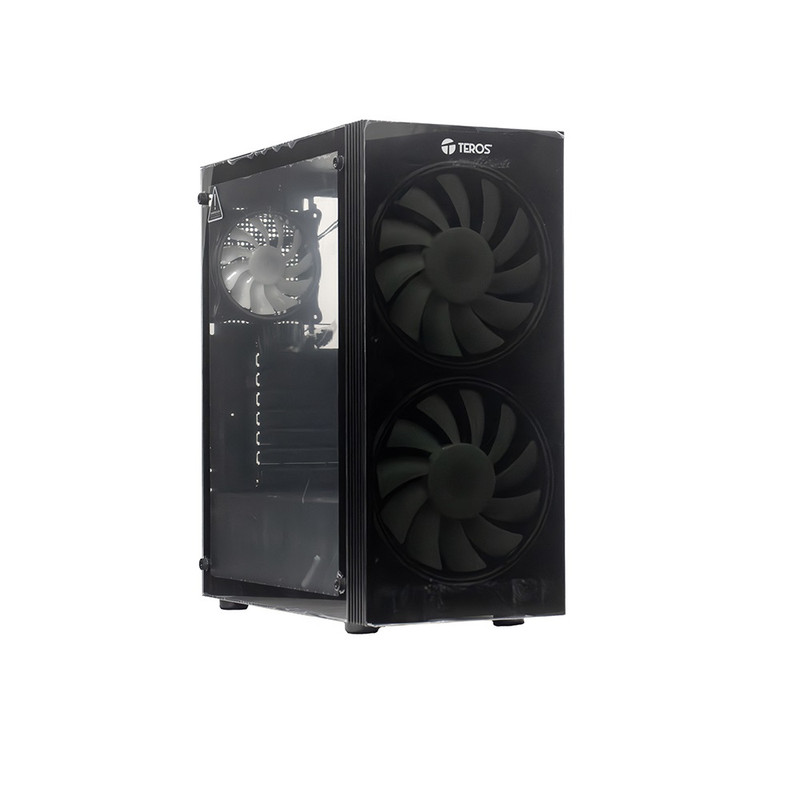 CASE TEROS TE-1333G ITX M-ATX ATX 3.5 Y 2.5 PULG SIN FUENTE GAMER NEGRO - 1