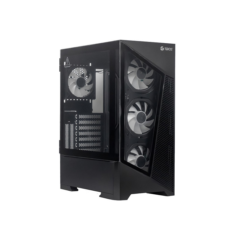 CASE TEROS TE-1330G ITX M-ATX ATX E-ATX 3.5 Y 2.5 PULG SIN FUENTE GAMER NEGRO - 1