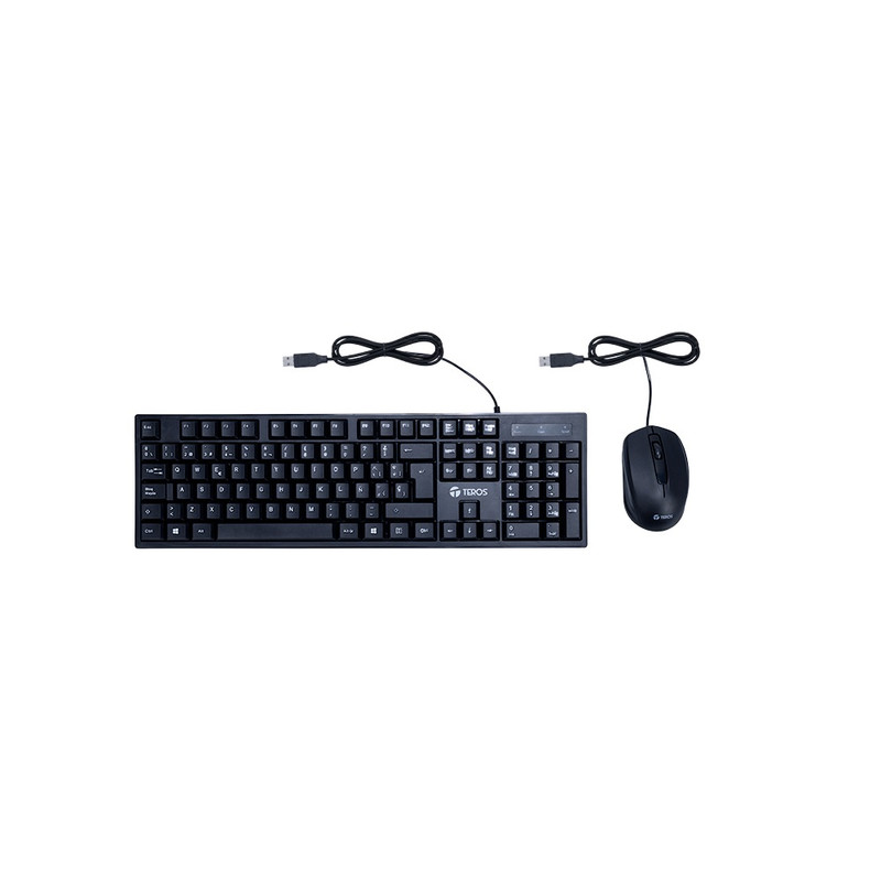 KIT TECLADO Y MOUSE TEROS TE-5015S USB NEGRO - 2