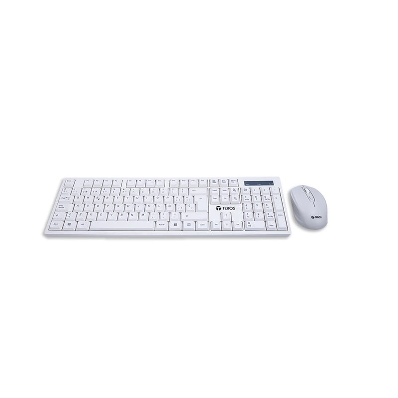 KIT TECLADO Y MOUSE TEROS TE-5016S INALAMBRICO BLANCO - 1