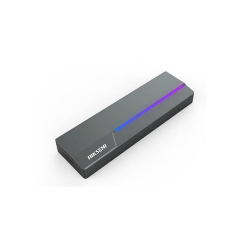 ENCLOSURE ESTUCHE SSD PORTATIL HIKSEMI MDR1 LUZ RGB INTERFAZ USB 3.2 GEN 2 TIPO-C GRIS - 1