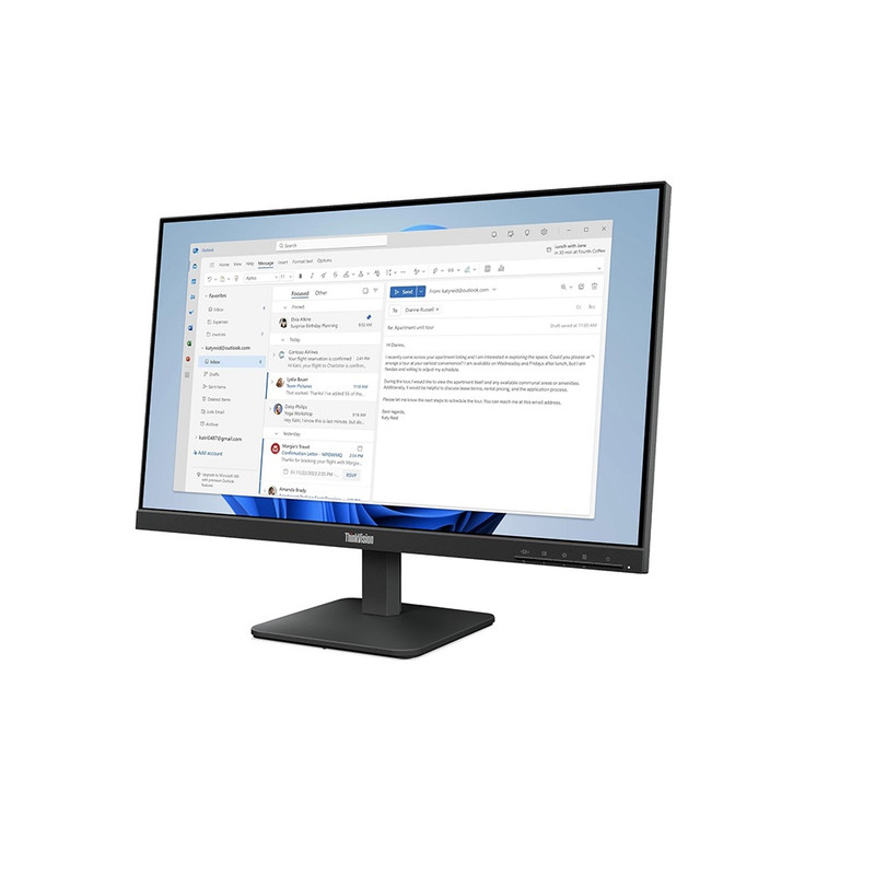 MONITOR LENOVO THINKVISION S24-4E 23.8 PULGADAS WLED FHD IPS HDMI VGA - 2
