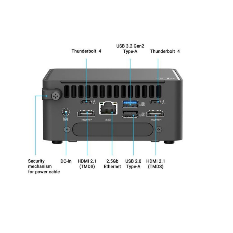 BAREBONE ASUS NUC 15 PRO 90AR00Q2-M00230 INTEL CORE 3 100U 1.2-4.7GHZ 6C 8T 10MB SMART CACHE - 2