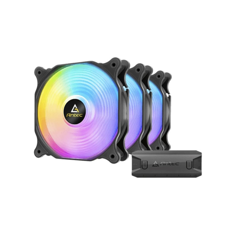 KIT 3 UNID FAN ANTEC F12 RACING 120MM NEGRO - 1