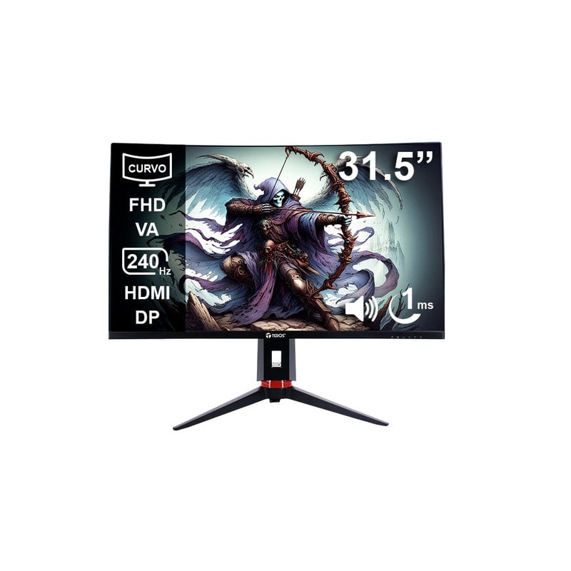 MONITOR CURVO TEROS TE-3219G 31.5 FHD VA 240HZ 1MS HDMI DP AUDIO OUT - 1