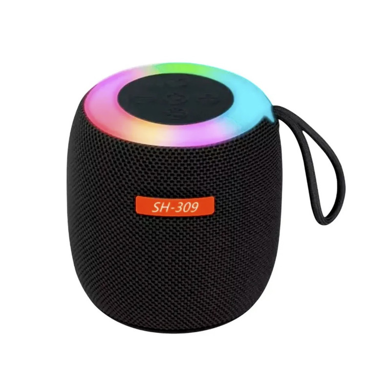 PARLANTE INALÁMBRICO SH-309 BLUETOOTH LED NEGRO - 1
