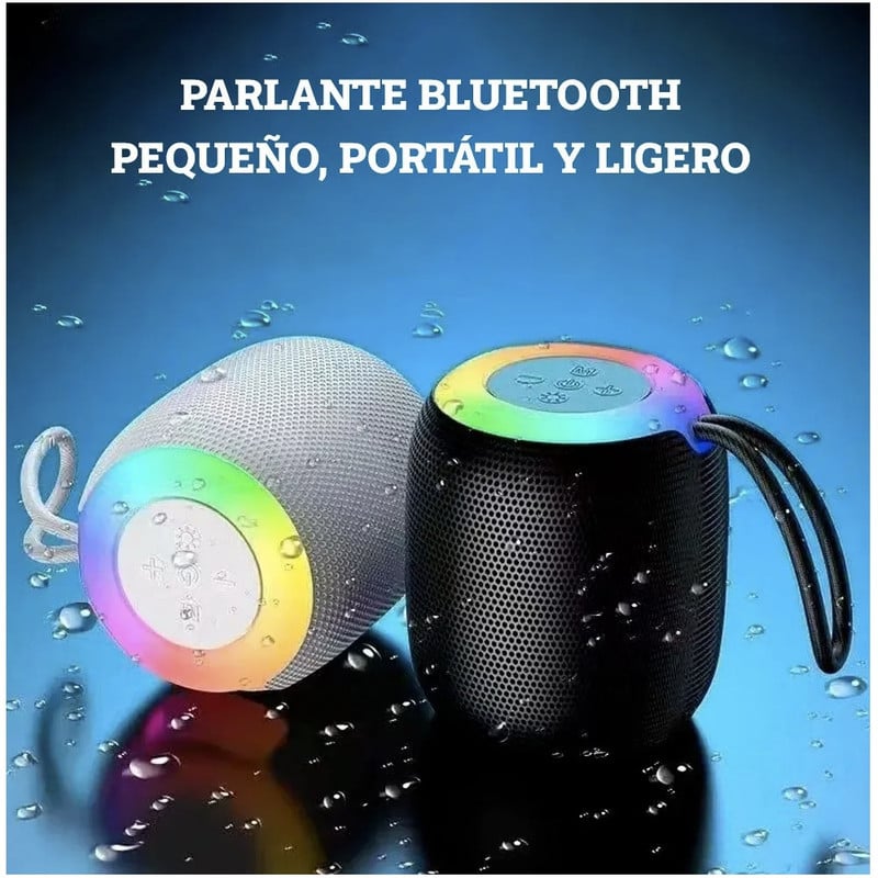 PARLANTE INALÁMBRICO SH-309 BLUETOOTH LED NEGRO - 3