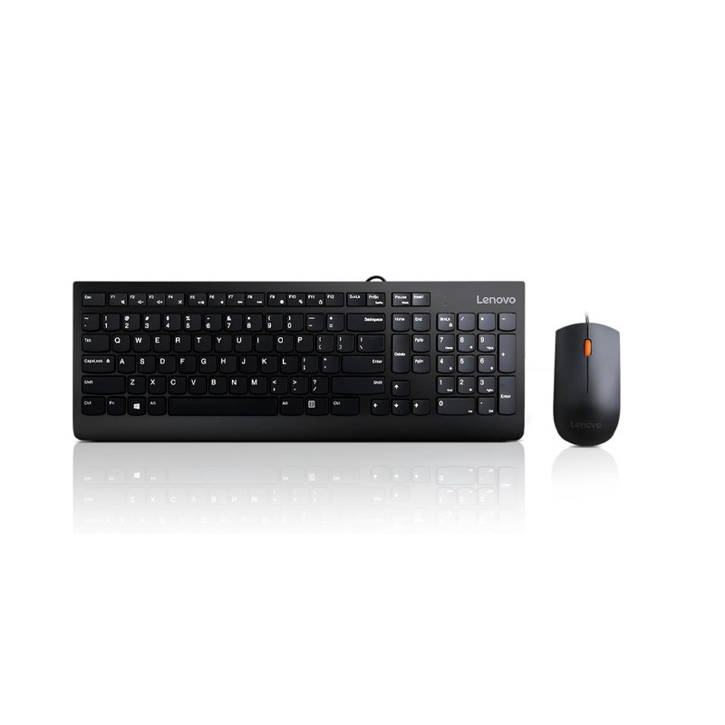KIT TECLADO Y MOUSE LENOVO 300 INTERFAZ USB AMBIDIESTRO NEGRO - 1