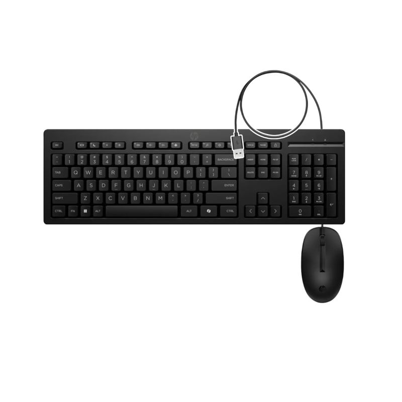 KIT TECLADO Y MOUSE HP 225 AX2Y7AA USB NEGRO - 1