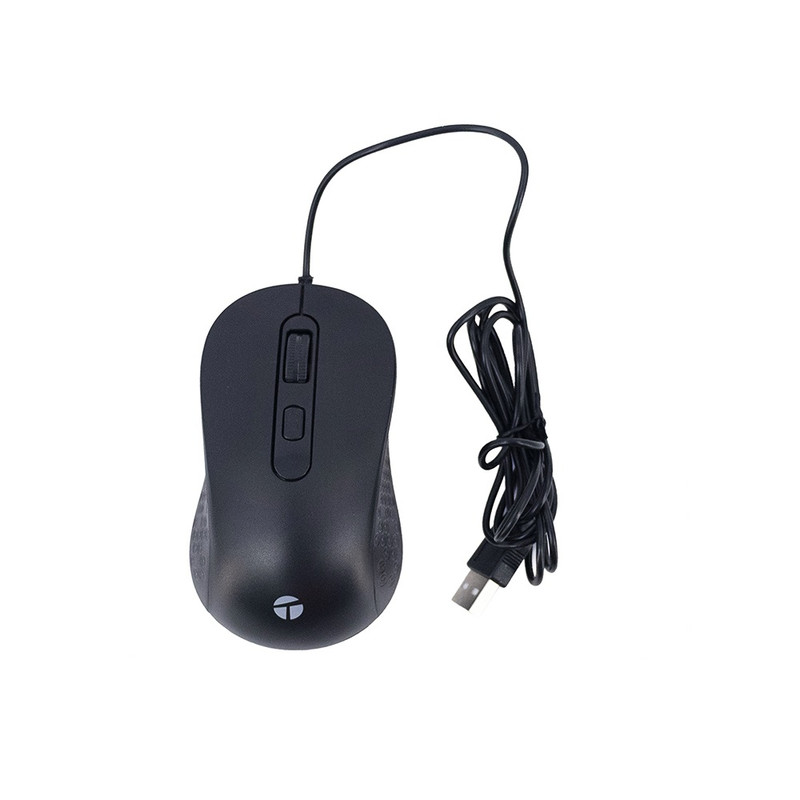 MOUSE TEROS TE-1229S USB 4 BOTONES NEGRO - 1