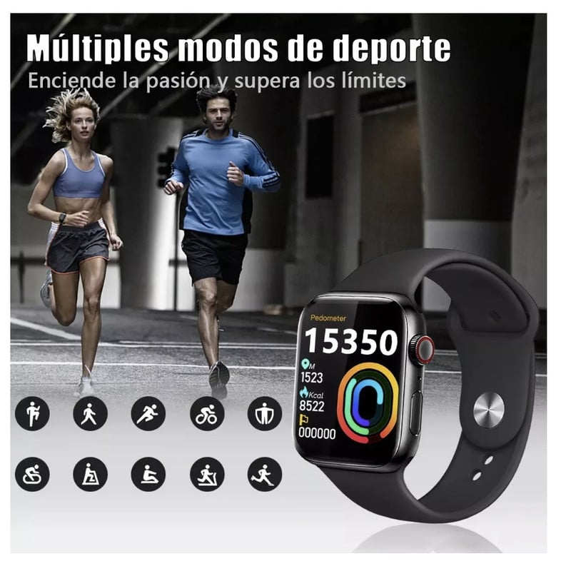 SMARTWATCH T900 PRO MAX L SERIE 9 2026 2.2 PULGADAS NEGRO - 2