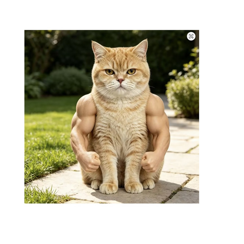 BRAZO MUSCULAR PARA GATOS Y PERROS PARA EL CUELLO DISFRAZ COLOR PIEL - 2