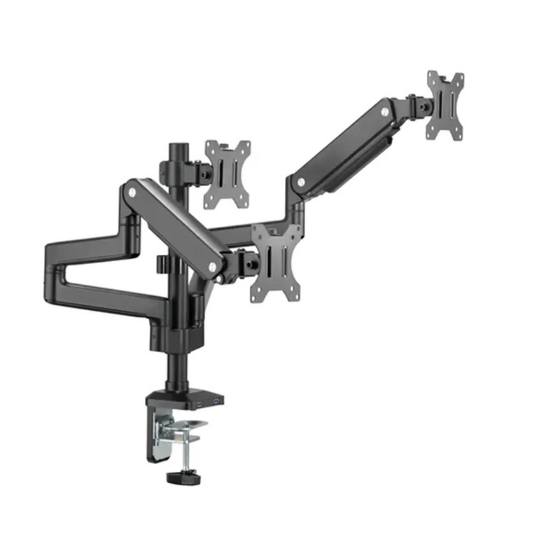 BRAZO TRIPLE KOREANO GMK53-36UB PARA MONITOR DE 17 A 32 PULGADAS - 1
