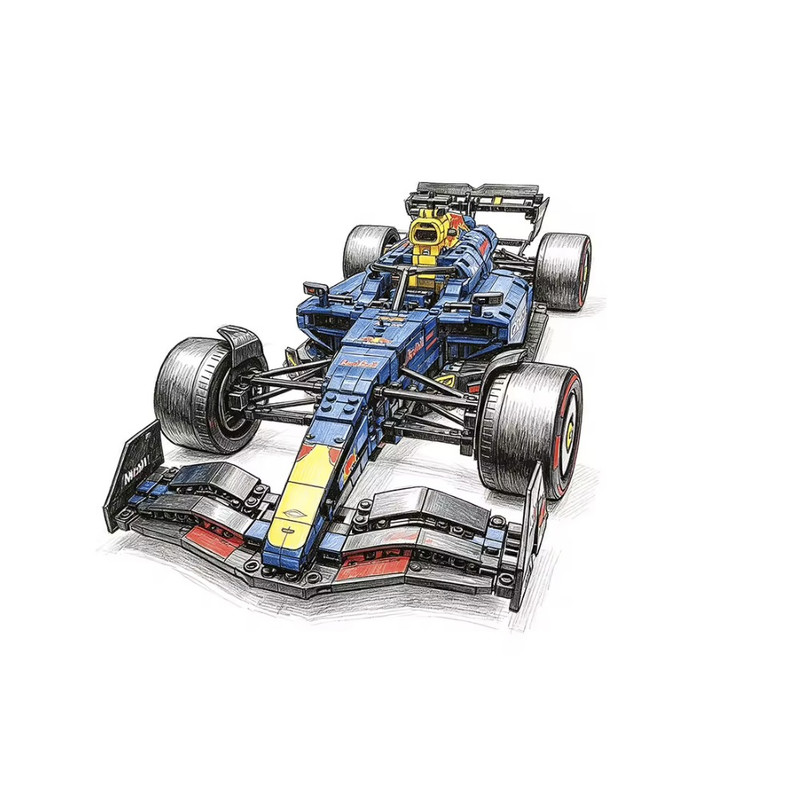 BLOQUES DE CONSTRUCCION TECNICO REB BULL RB20 SF-24 42206 1639 PIEZAS ESCALA 1:8 - 4