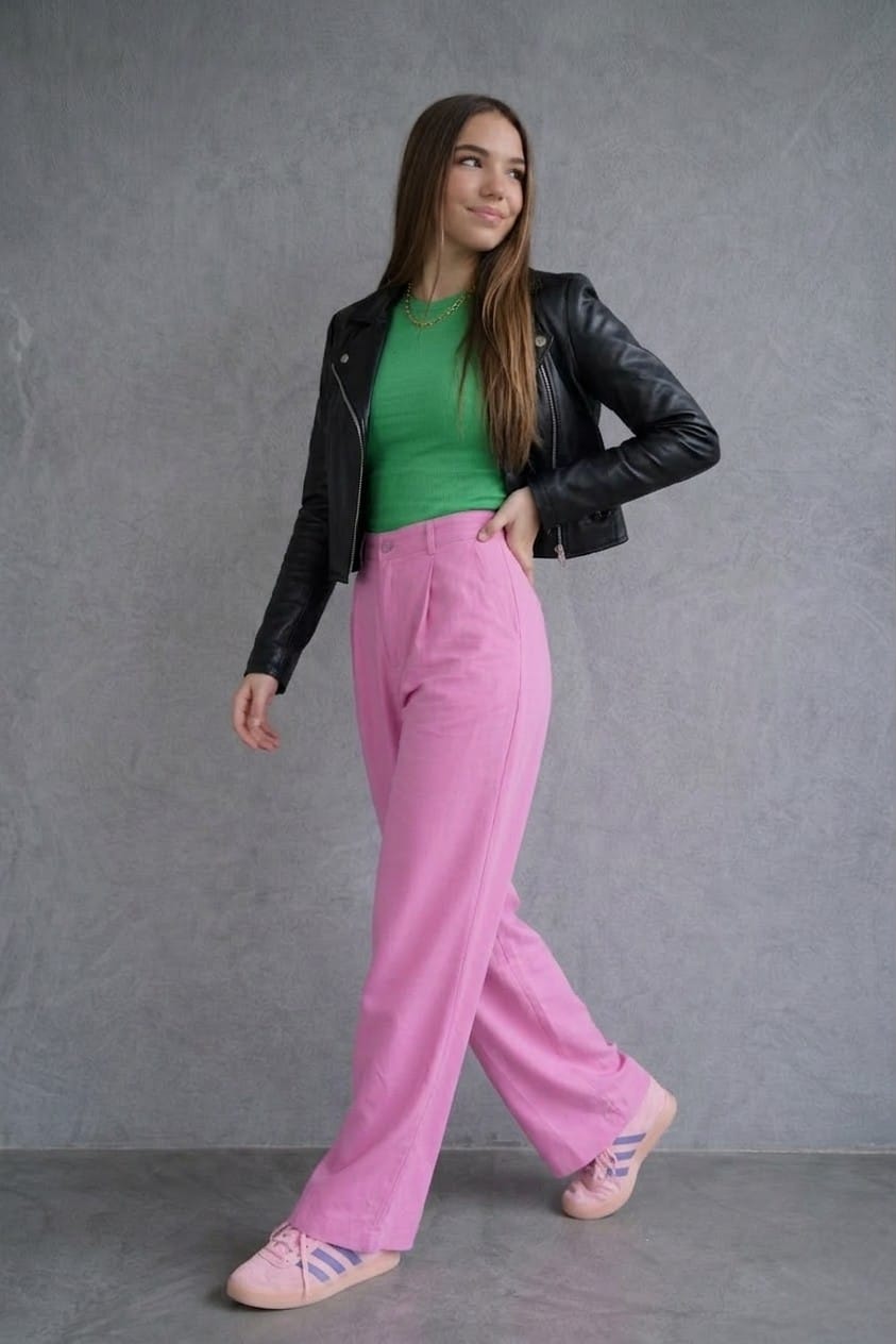 CASACA NEGRA BIKER CUERINA DE MUJER EN TENDENCIA - 3