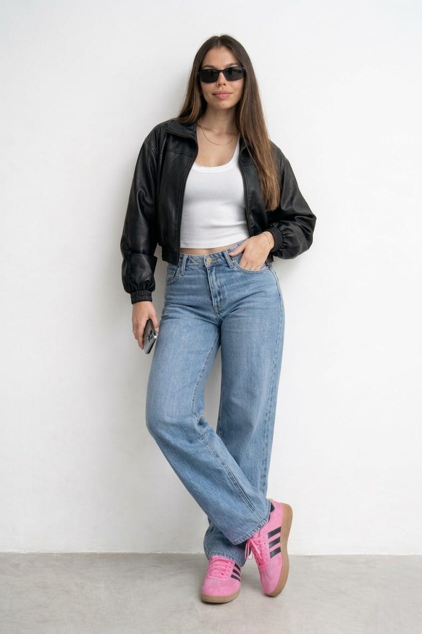 CASACA BOMBER ESTILO URBANO DE MUJER - 1