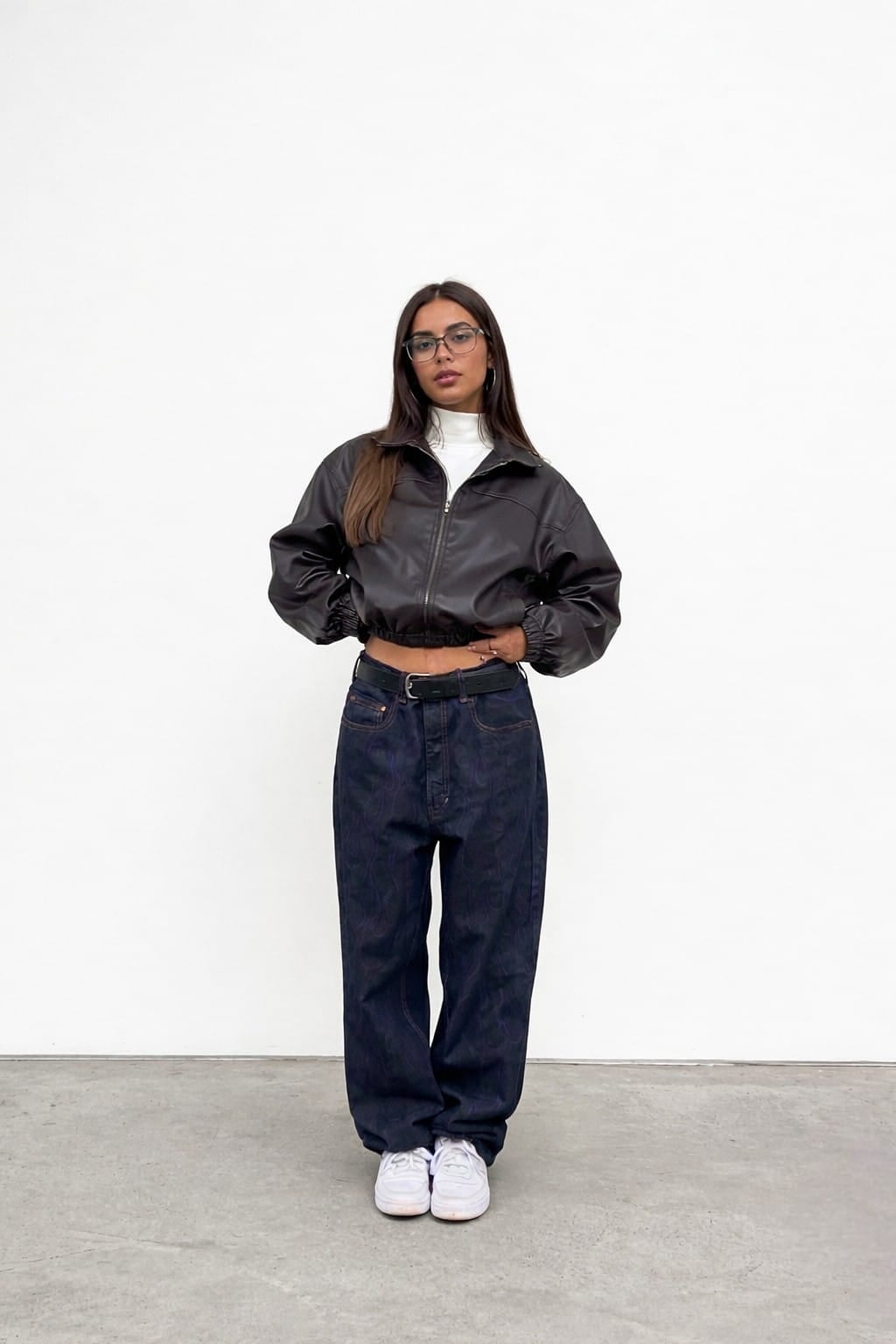 CASACA CROPPED BOMBER URBANA DE MUJER - 1