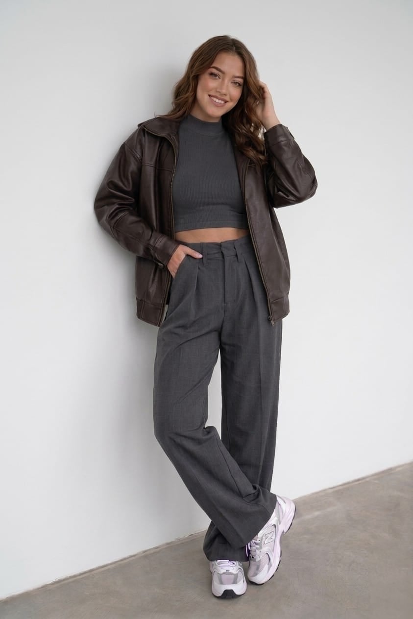 CASACA BOMBER OVERSIZE DE MUJER DE TEMPORADA - 3