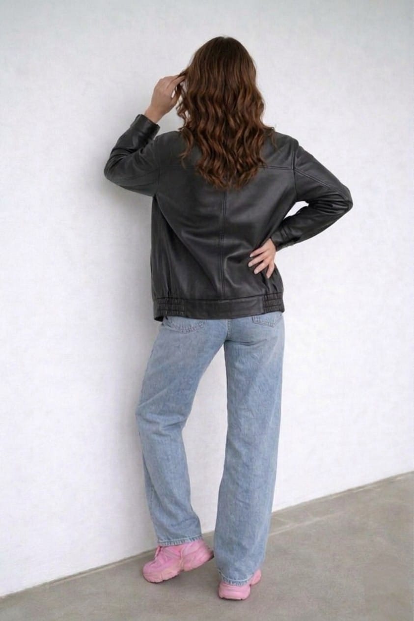 CASACA ESTILO OVERSIZE NEGRO DE MUJER - 3