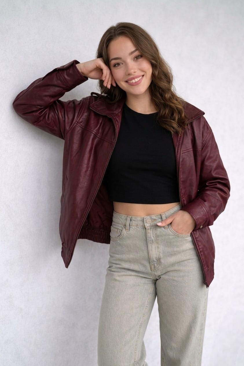 CASACA BOMBER OVERSIZE DE MUJER - 2
