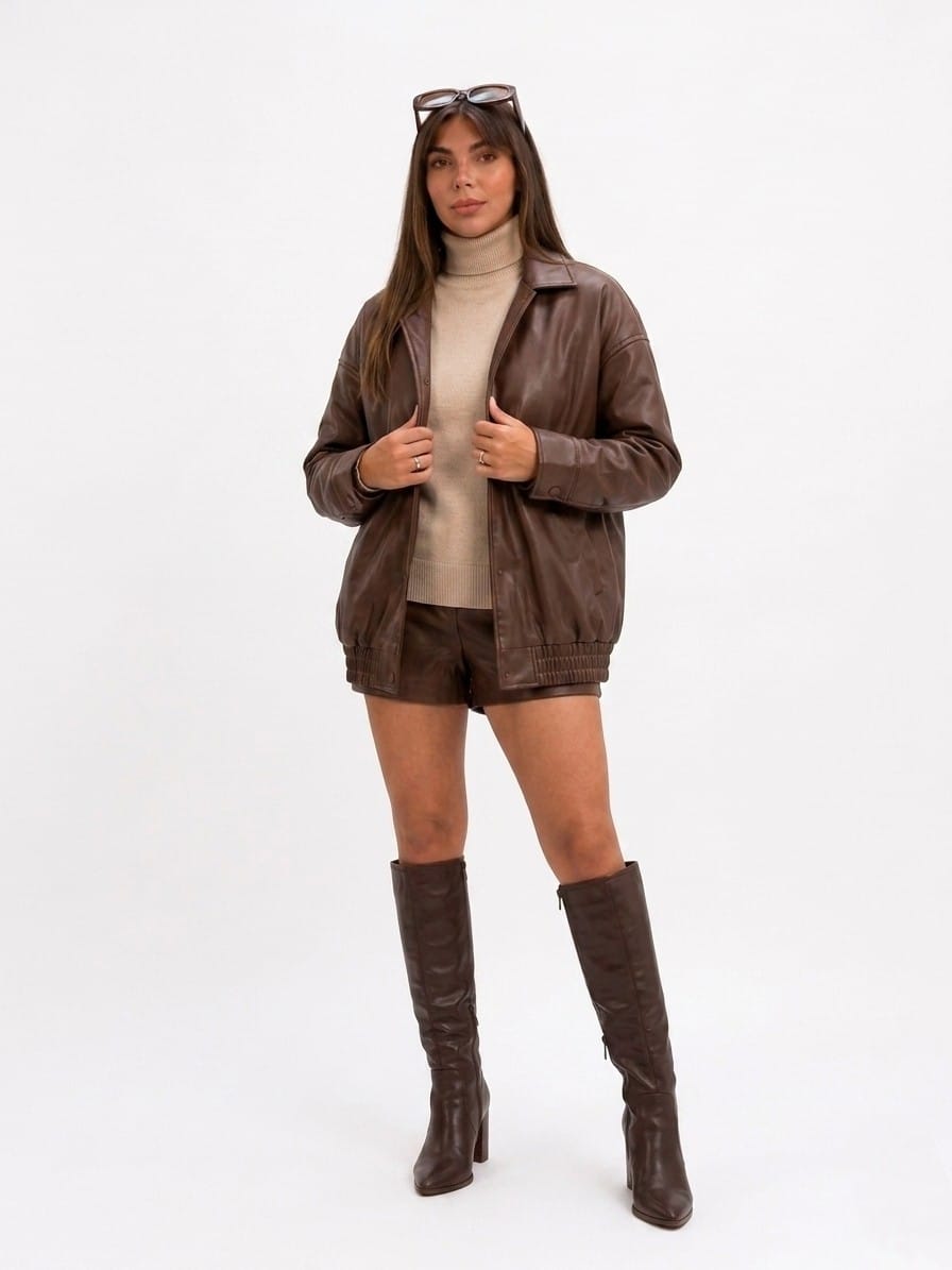 CASACA JACKET MARRON DE MUJER - 3