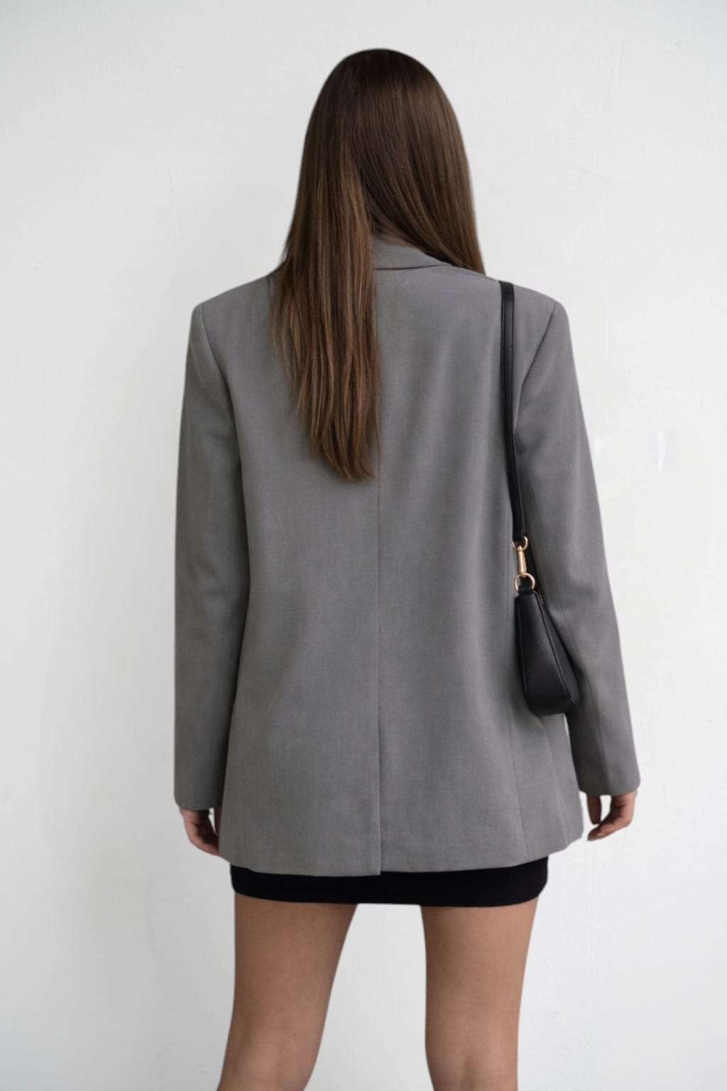 BLAZER OVERSIZE GRIS SASTRERO DE MUJER - 2