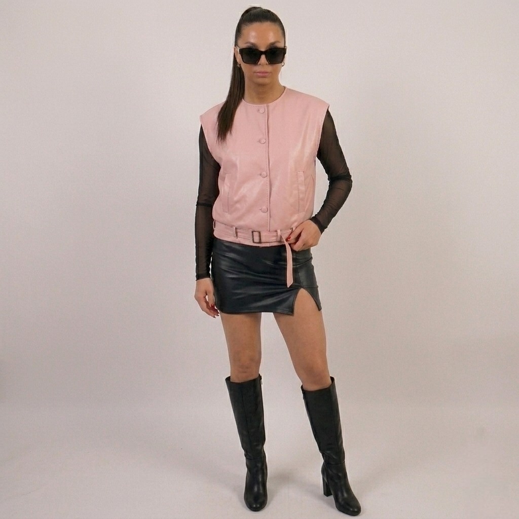 CHALECO TENDENCIA CASUAL DE MUJER EN CUERINA - 2