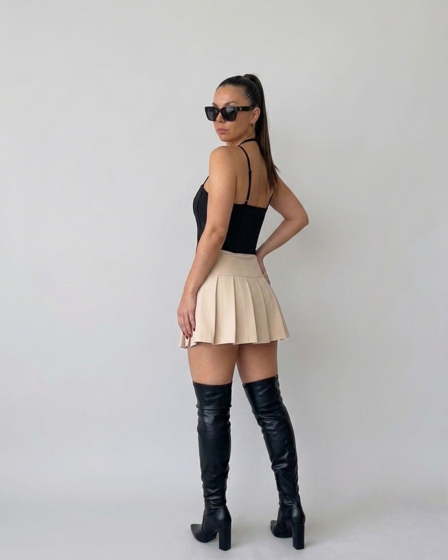 FALDA PLISADA CON SHORT INTERNO VIRAL DE MUJER - 3